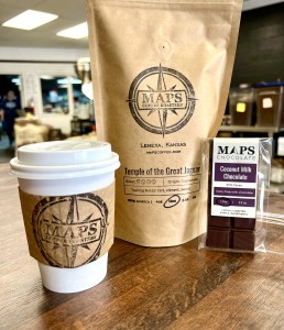 maps chocolate and coffee