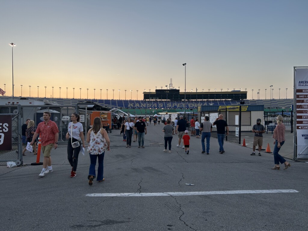 Attendees Walk Around The Infield Of The Kansas Speedway At The American Royal