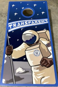 Transparent Brewing Cornhole Board